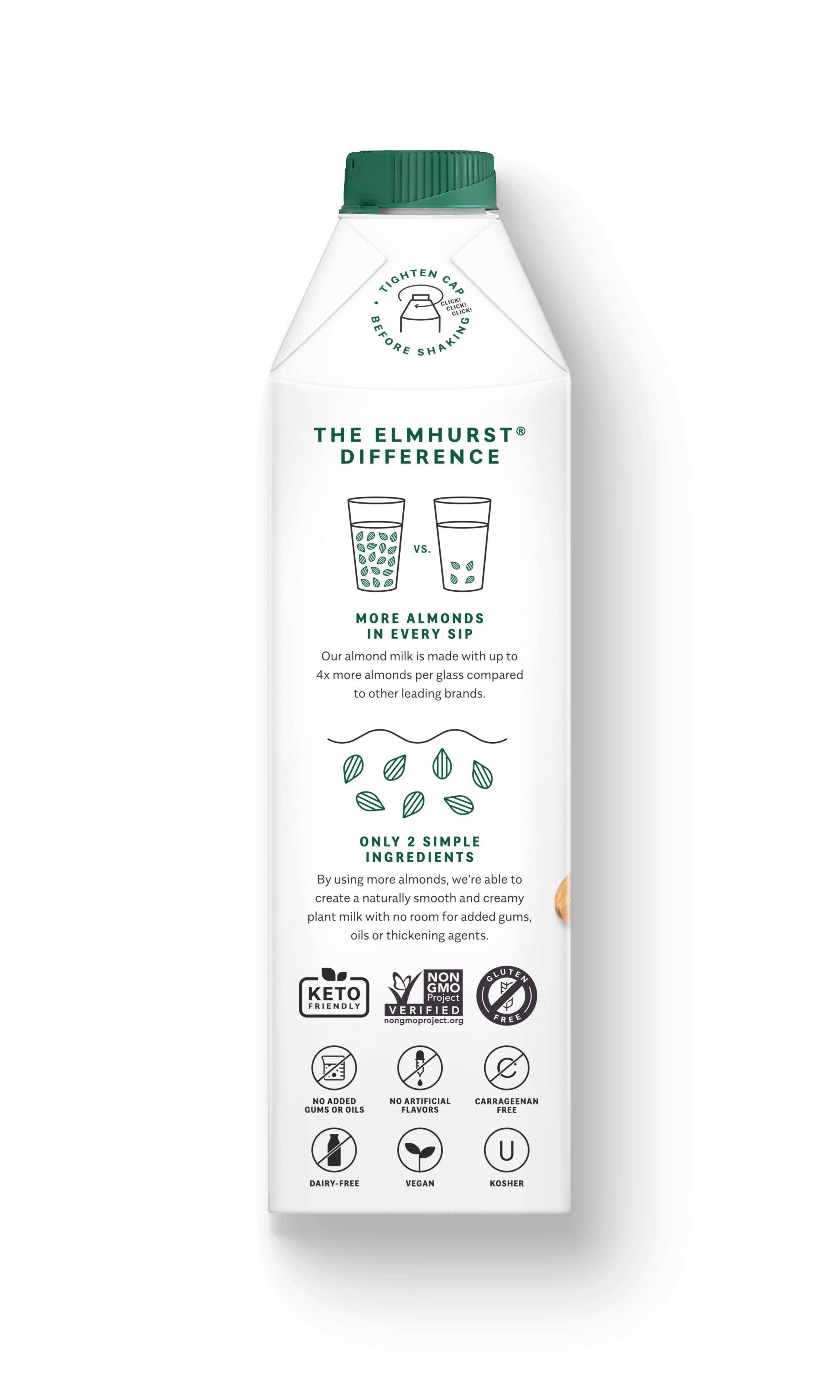 Elmhurst 1925 - Wholesale Non-Dairy Milk - Unsweetened Almond Milk, 32oz [6-Pack]3
