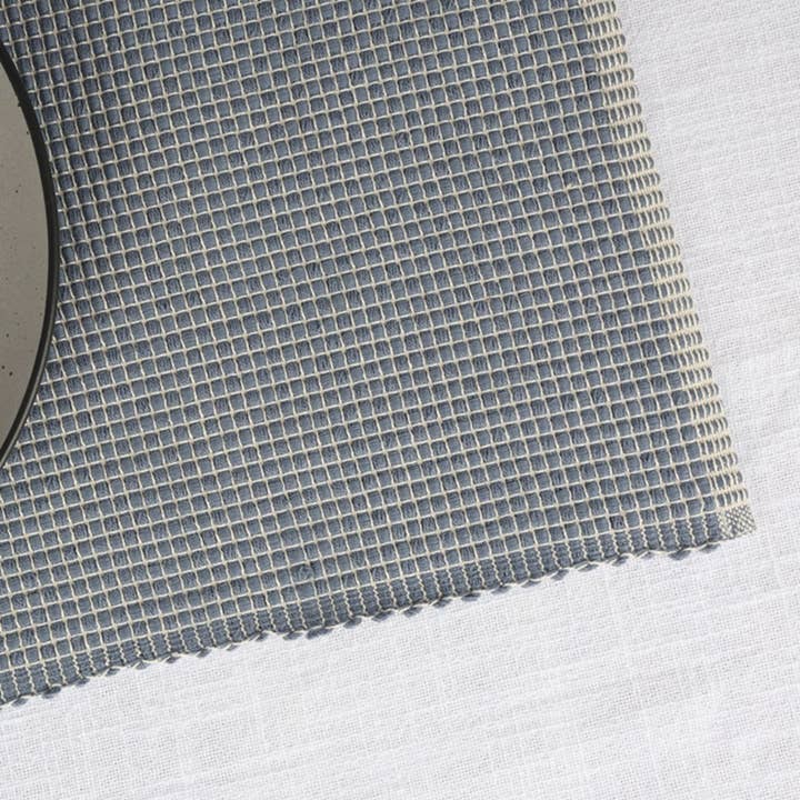 Conjunto de 2 Bases de Mesa de Tecido Pesado - Cinzento Folkstone por atacado de Raine & Humble