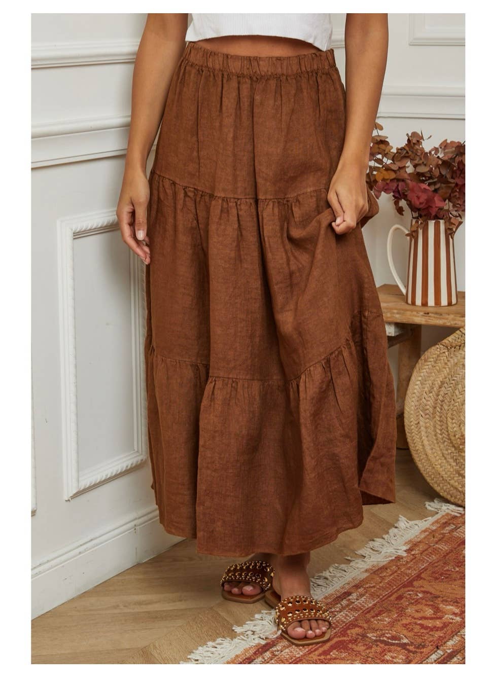 LÉA & LUC - Wholesale Skirt - Women's - 100% Linen Skirt REF. 834814