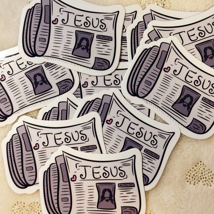 Autocollant de journal Jésus pour la vente par KSDESIGNS