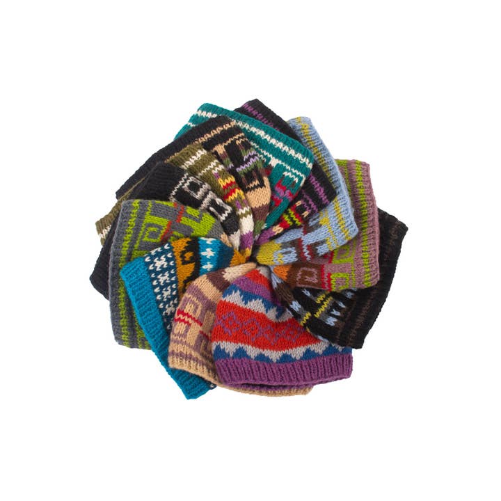pcs Pkt Assorted Waves Wool Beanie-12/Pkt for wholesale on Faire2