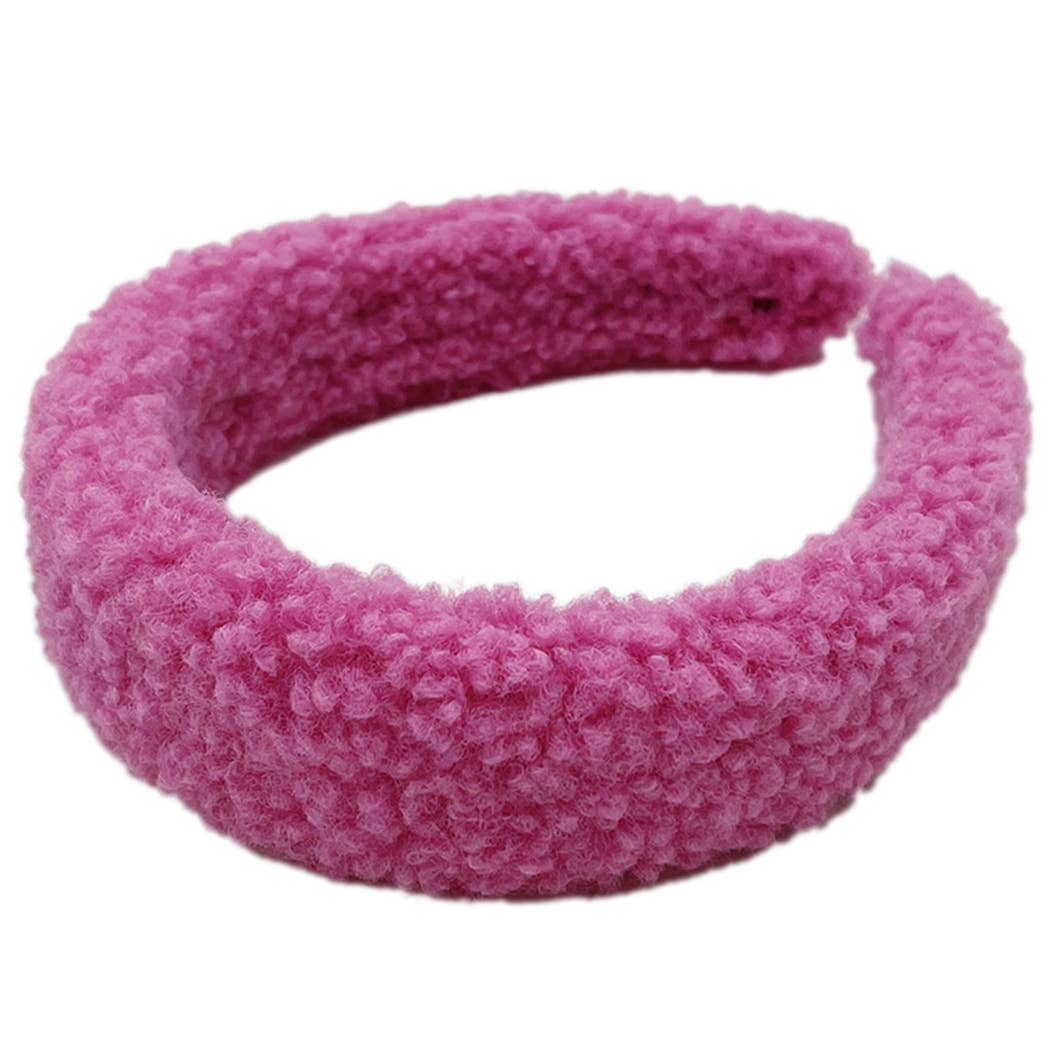 Fashion City – wholesale Pannband - Dam – Solid färg Sherpa pannband9