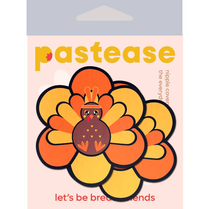 Pastease® - Wholesale Nipple Pasties - Women's - Thanksgiving Kawaii Fall Turkey Nipple Pasties by Pastease®1