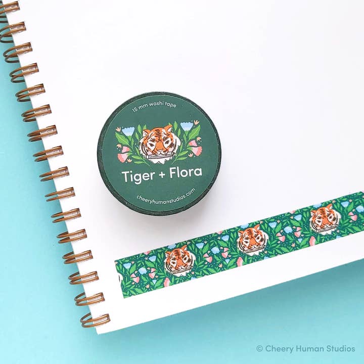 Tiger & Flora - Washi Tape | Washi Tape decorativo per la vendita all'ingrosso da parte di Cheery Human Studios