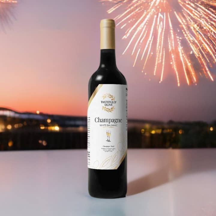 Champagne White Balsamic Vinegar for wholesale by Tastefully Olive