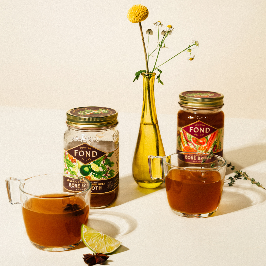 Fond Regenerative - Wholesale Broth - Five Spice & Pear Grass-fed Beef Bone Broth 14oz5