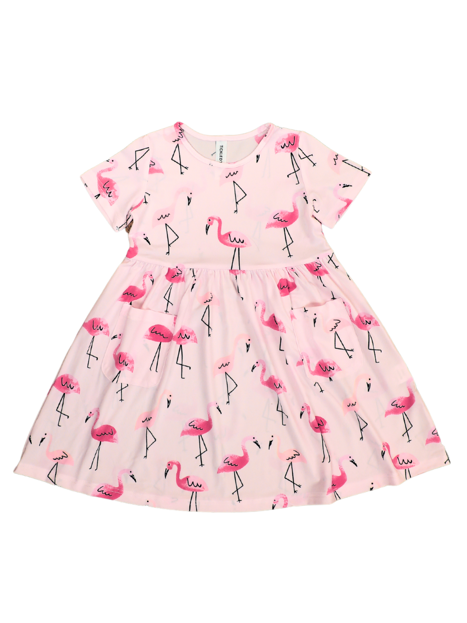 Tickled Teal - Wholesale Dress - Kids - Spring Pattern Little Girls Pocket Dress24