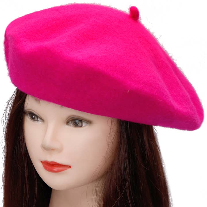 Cap Zone – wholesale Beret – Women's – Classic Vintage Retro Parisian Faux Wool Beret19