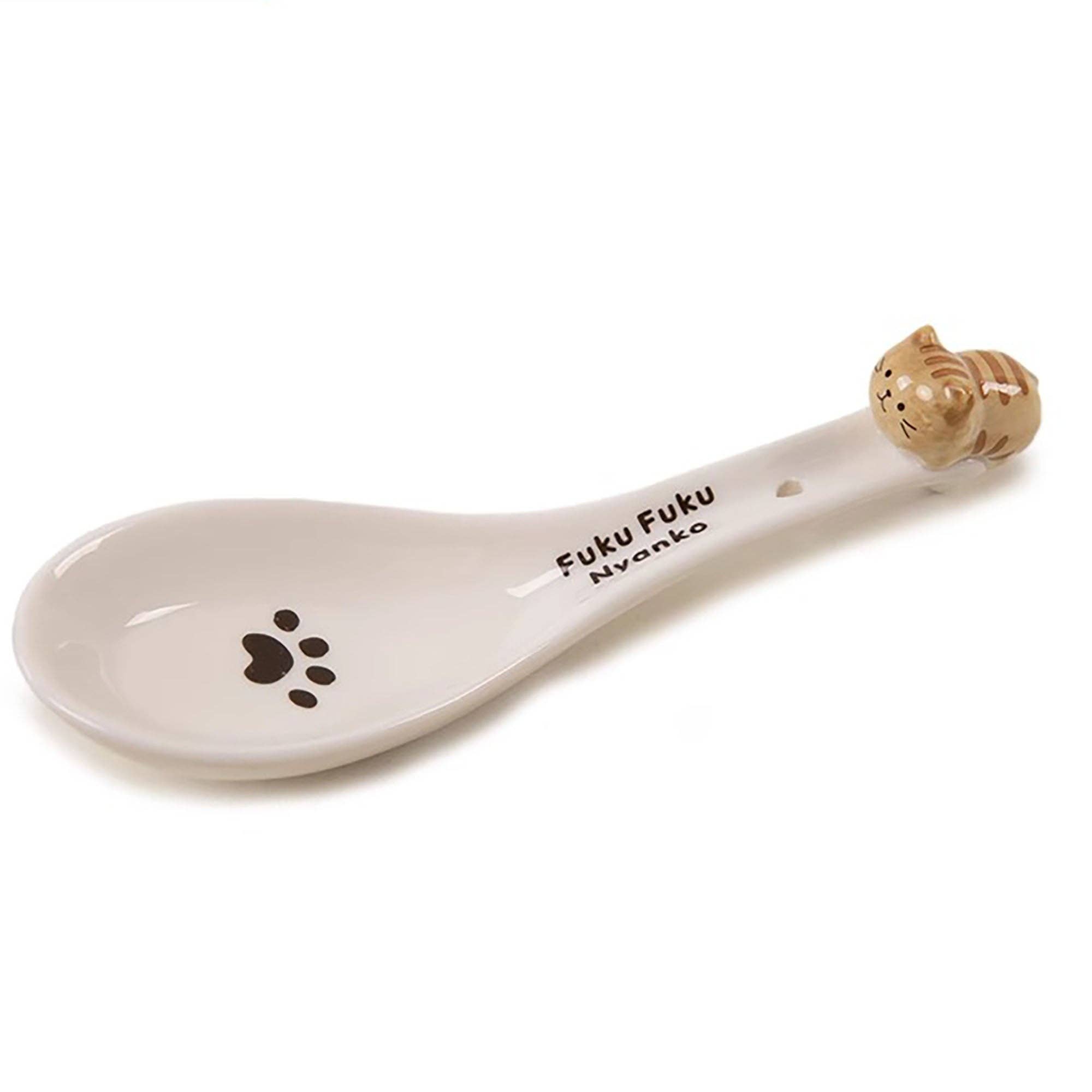 MinoCraft - Wholesale Table Spoon (Cutlery) - Porcelain Spoon with Cute Kitten Pattern1