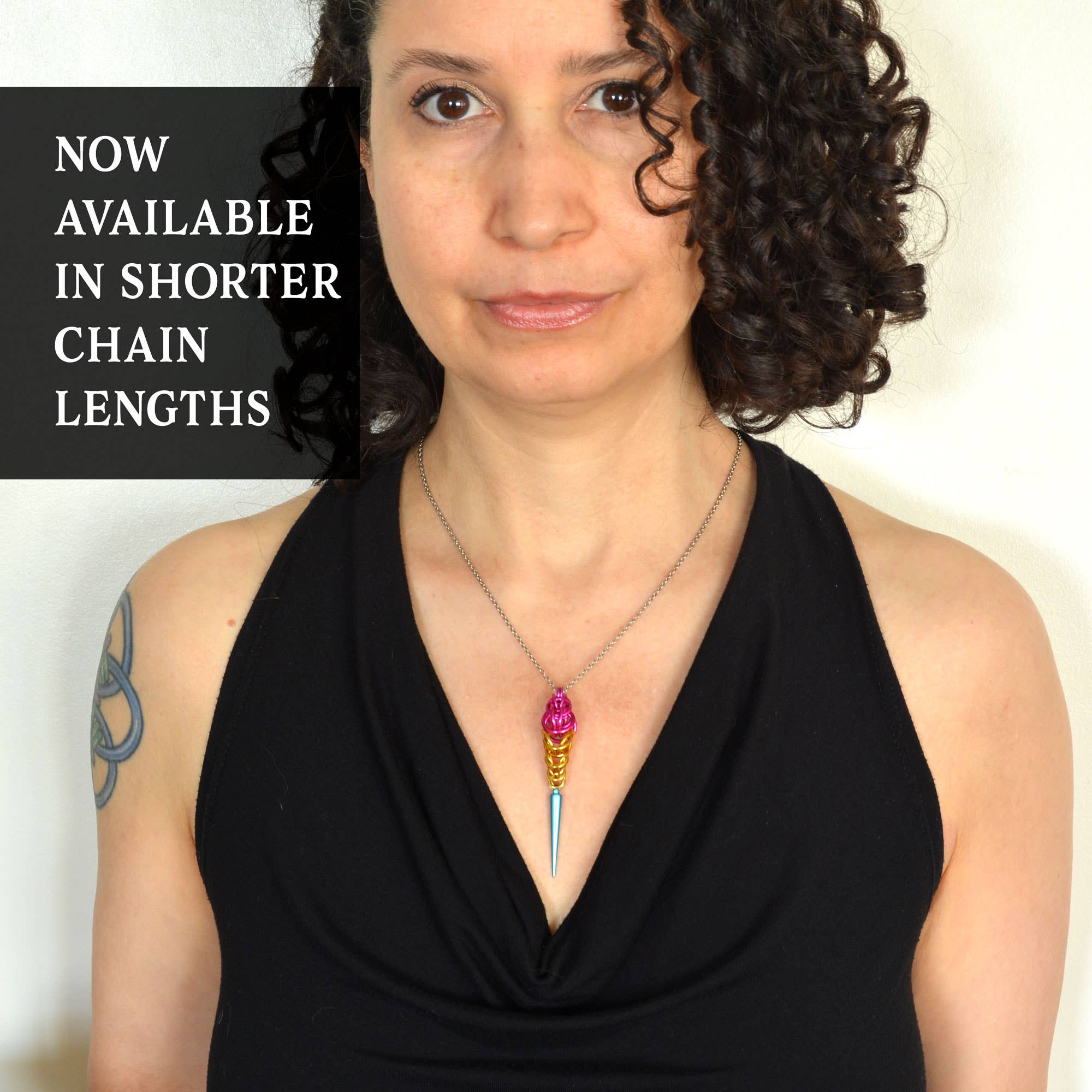 Rebeca Mojica Jewelry - Wholesale Pendant/Charm Necklace - LGBTQ Rainbow Pride - Spike Pendant1