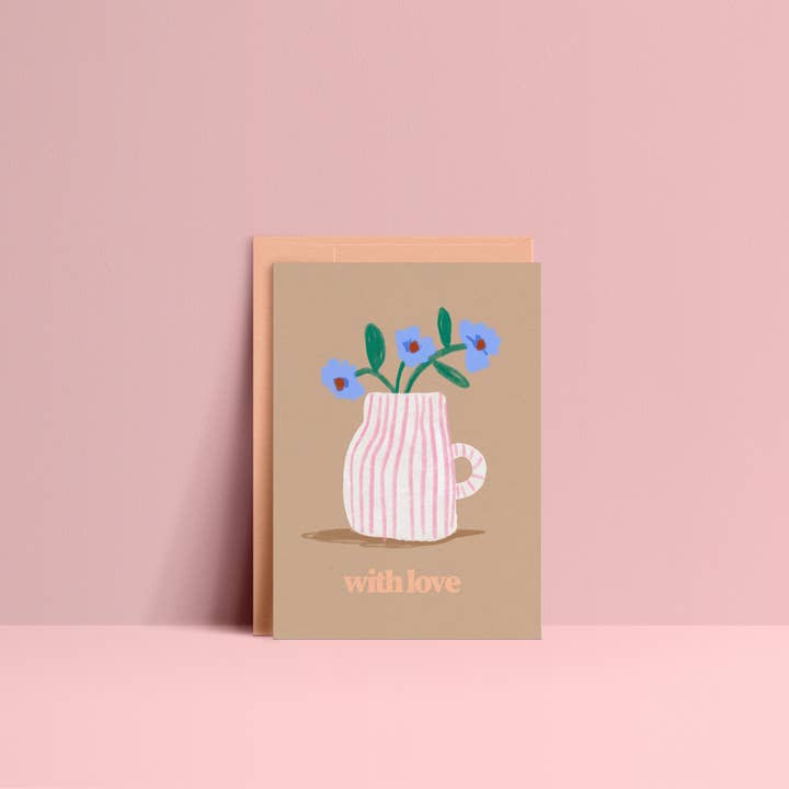 With Love Card for wholesale by Martha Ratcliff Illustration