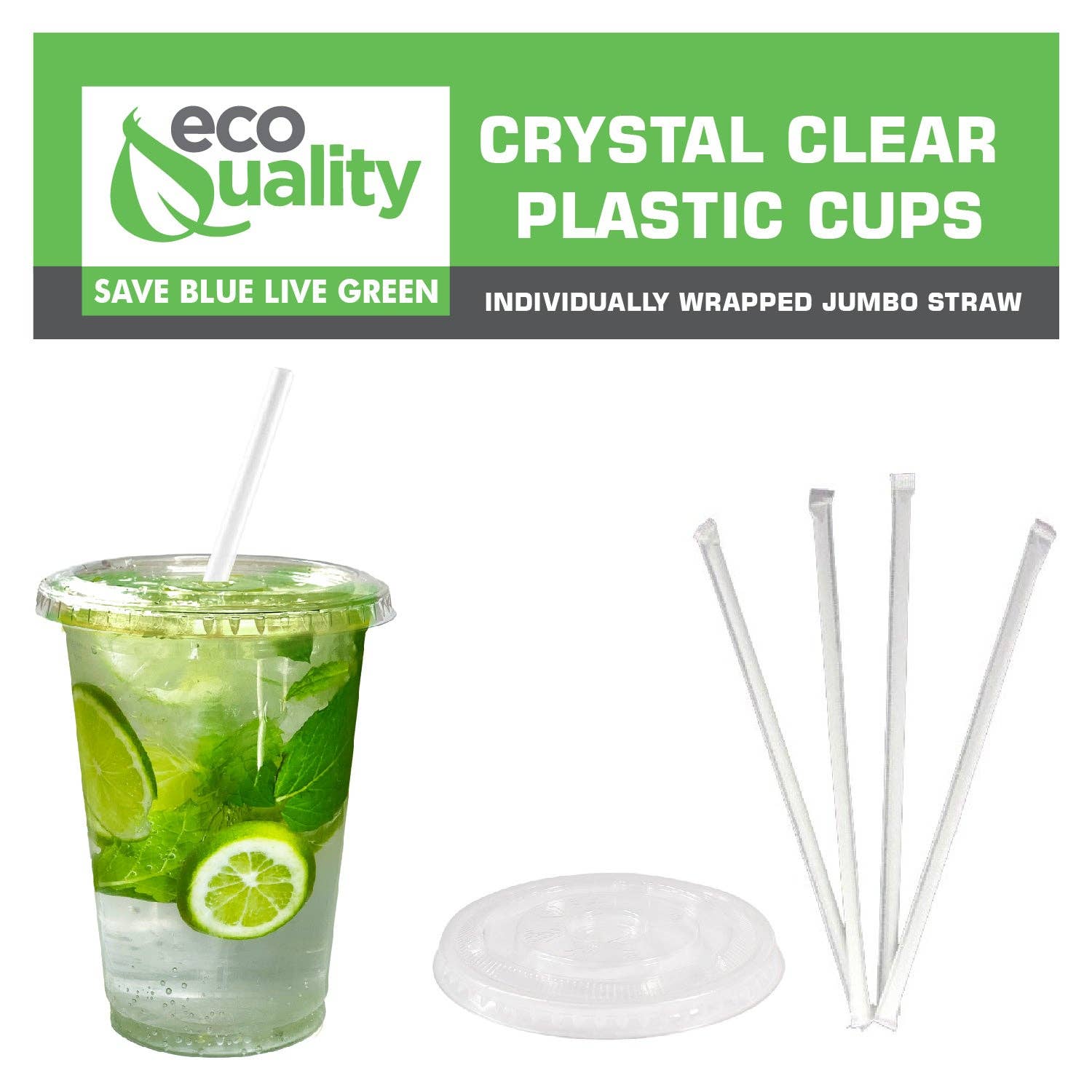 EcoQuality - Venta al por mayor Taza desechable - Vasos desechables de plástico transparente para batidos de 32 oz con transparente3