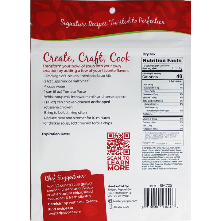 Twisted Pepper Co - Vente Soupes - Mélange Soupe Enchilada au Poulet4