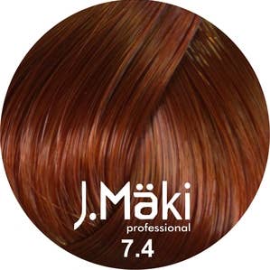 Low-Ammonia Professional Hair Color 7.4Medium Copper Blonde for wholesale by J.mäki