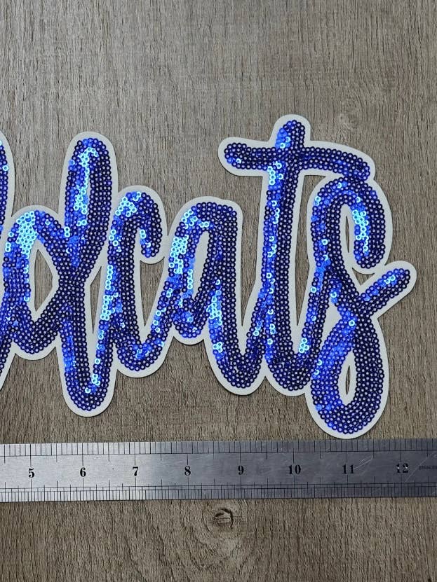 WildCats Cursive sequin Patch for wholesale by Sweet Carolines Boutique