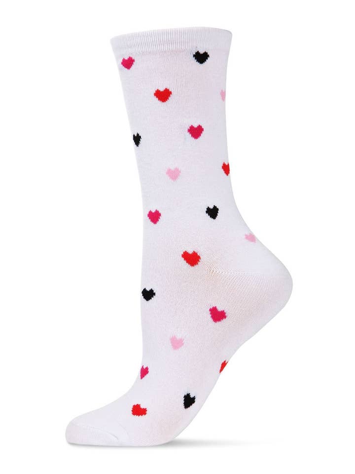 Infinity Classics International Inc. - Wholesale Socks - Women's - MeMoi Delicate Hearts Bamboo Crew Socks4