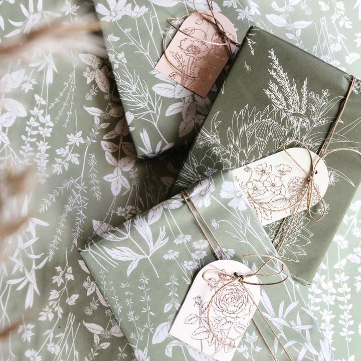 Typoflora - Wholesale Tissue Paper - Tissue Paper - King Protea In Olive5