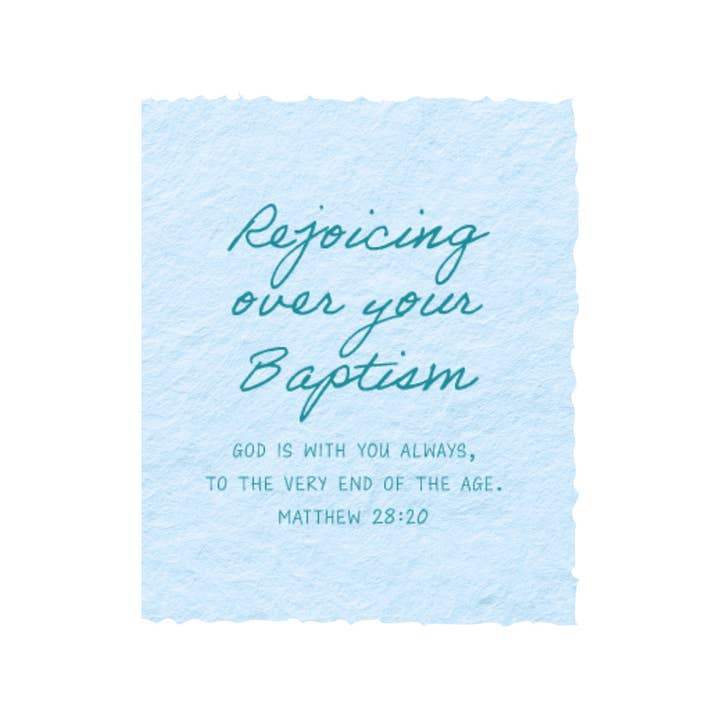 Rejoicing With You On Your Baptism (Blue) {Greeting Card} Rejoicing With You On Your Baptism (Blue) {Greeting Card}