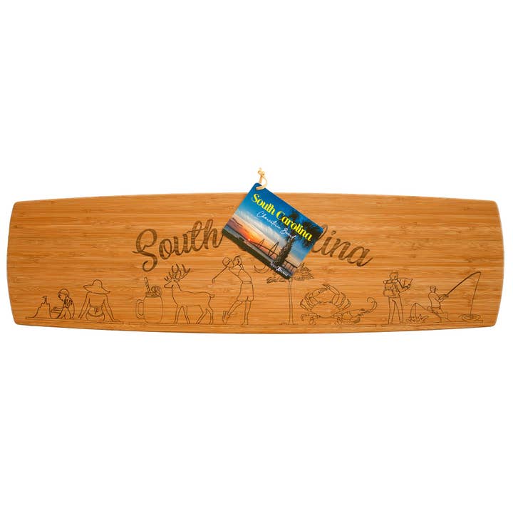 Totally Bamboo - Vendita all'ingrosso Taglieri per formaggio - Tagliere per salumi dello Stato della Carolina del Sud, 30" x 8,5"