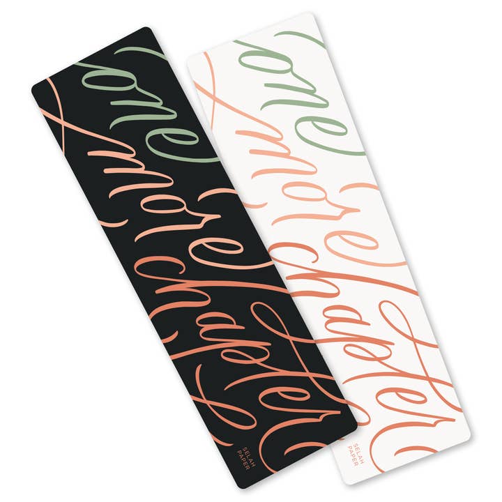One More Chapter Handlettered Bookmark for wholesale by Selah Paper