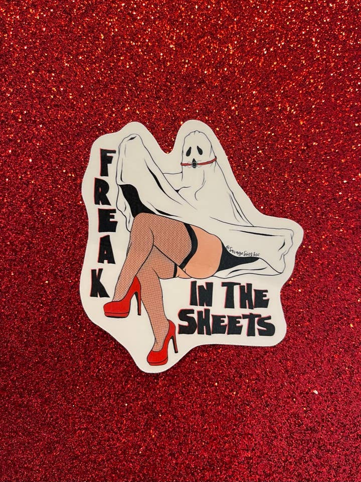 Freak In The Sheets — Spider Gag Pin-Up Ghost Sticker für den Großhandel von Savage Sins