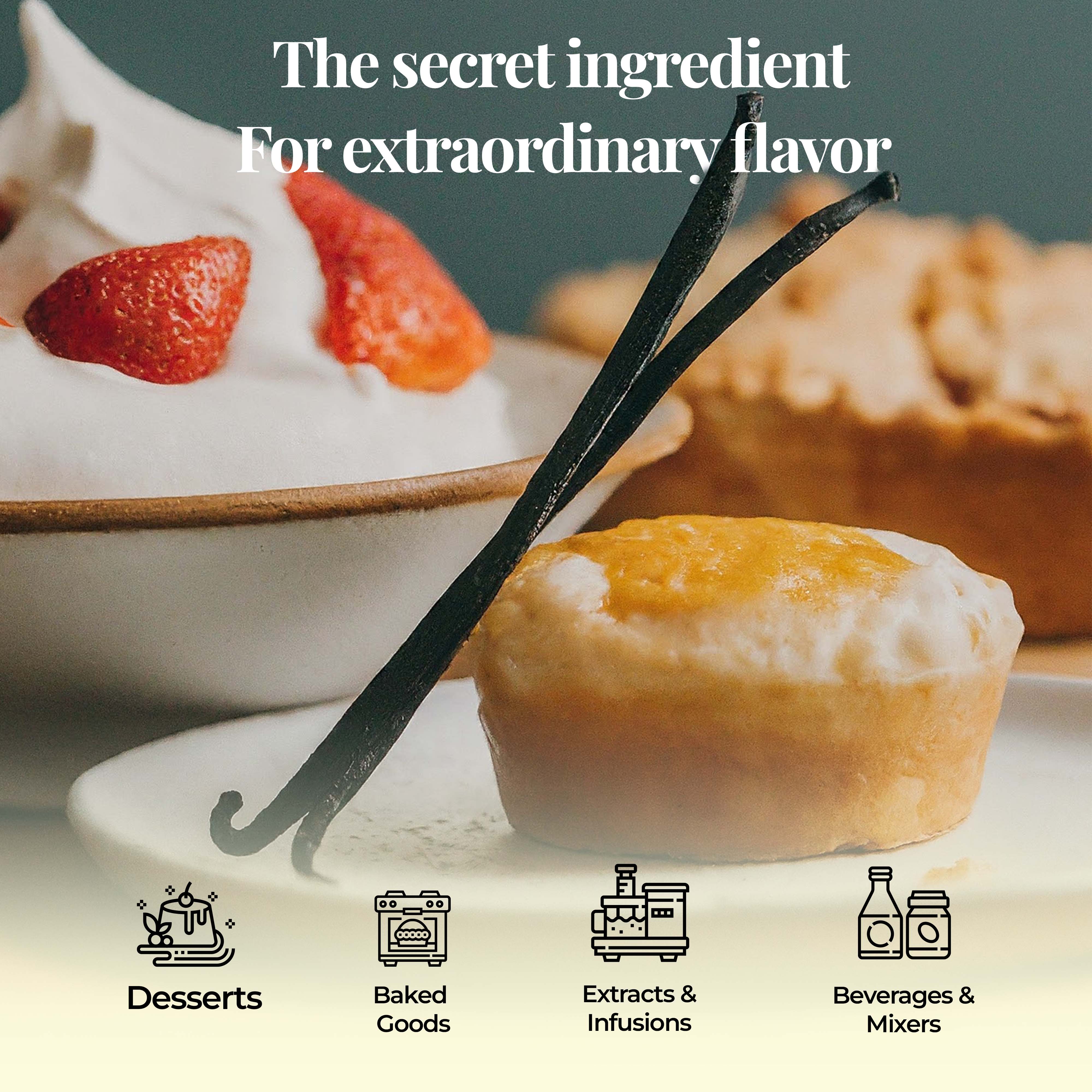 Akshit - Wholesale Vanilla/Fruit Extract - 10 Vanilla Beans Grade A, Premium Gourmet Vanilla Bean Pod.6