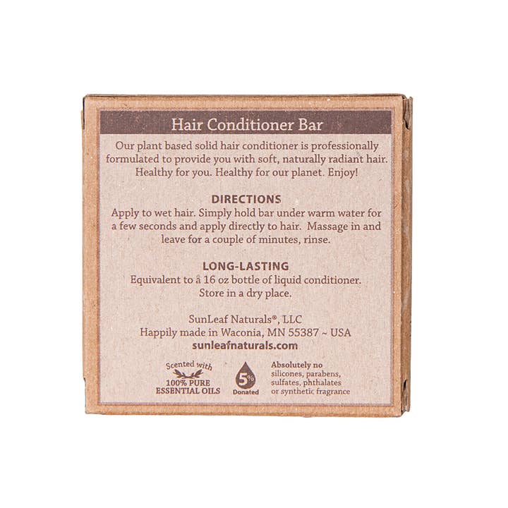 SunLeaf Naturals - Wholesale Hair Conditioner - Hair Conditioner Bar, Dry/Damaged Hair/ Restorative