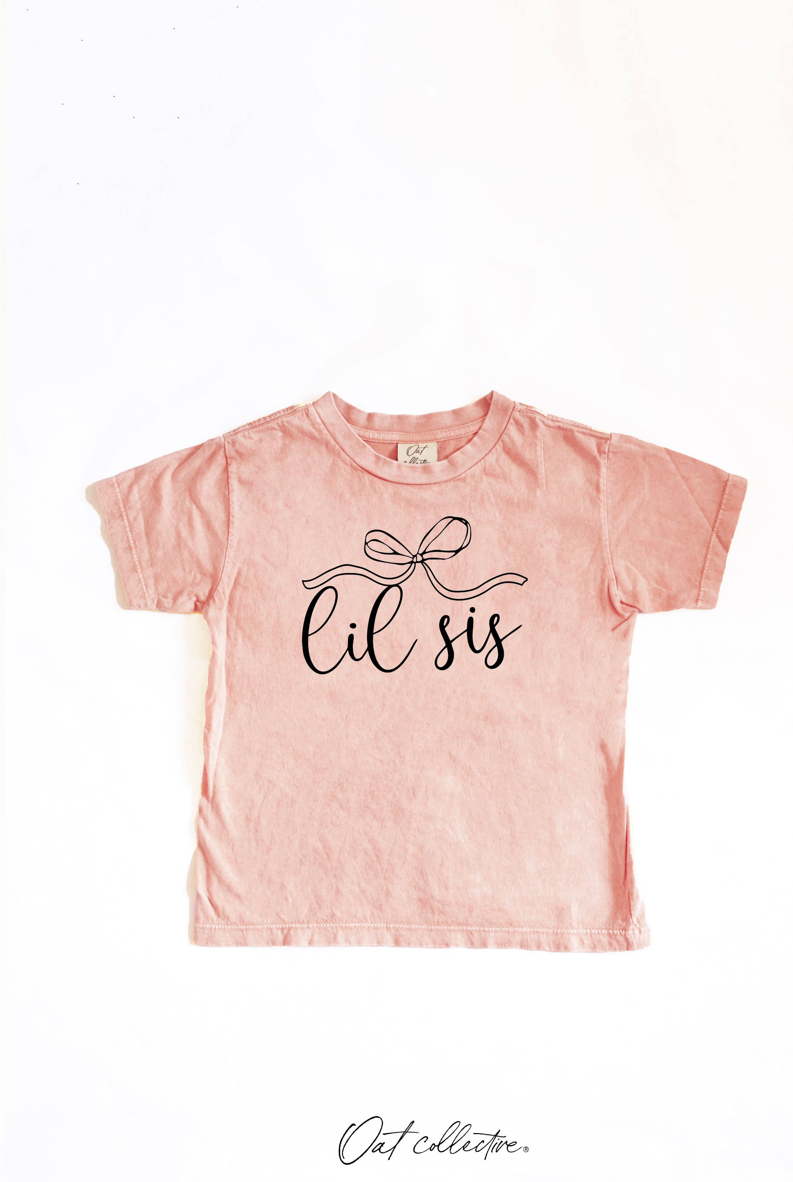 OAT COLLECTIVE - Wholesale Screen Printed T-Shirt - Kids - LIL SIS Toddler Washed Graphic Top10