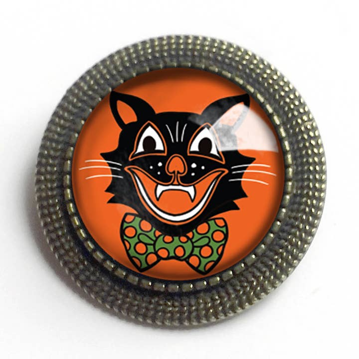 Retro Cat Vintage Halloween Glass Cabochon and Bronze Brooch and other Purchase Wholesale cabochon. Free Returns & Net 60 Terms on Faire trending on Faire.