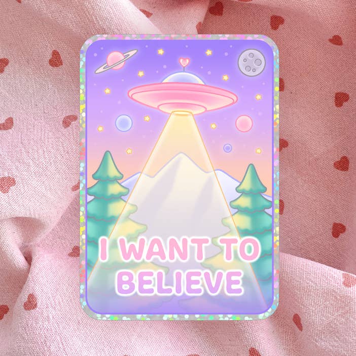 Adesivo UFO Voglio Credere per la vendita all'ingrosso da parte di Black Serotonin