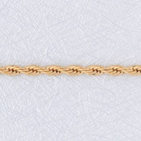Rope chain bracelet in gold, 4 mm wide, 8 inch for wholesale by S&A Fashions