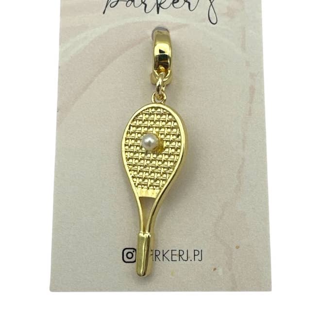 Tennis Racket Charm for wholesale by Parker J Jewelry & Charm Bar