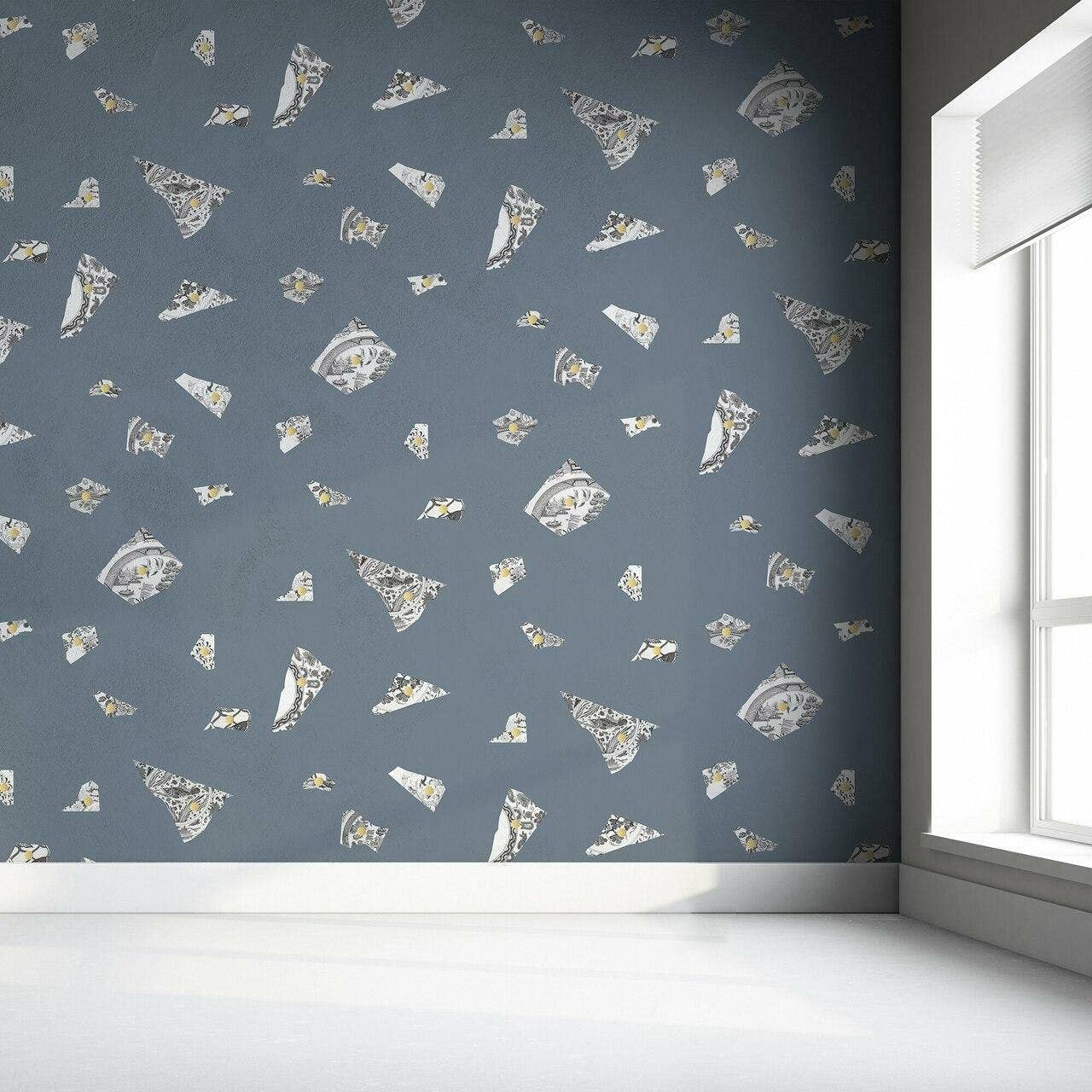 Mineheart – wholesale Wallpaper – Blue & Grey Plate fragment wallpaper3