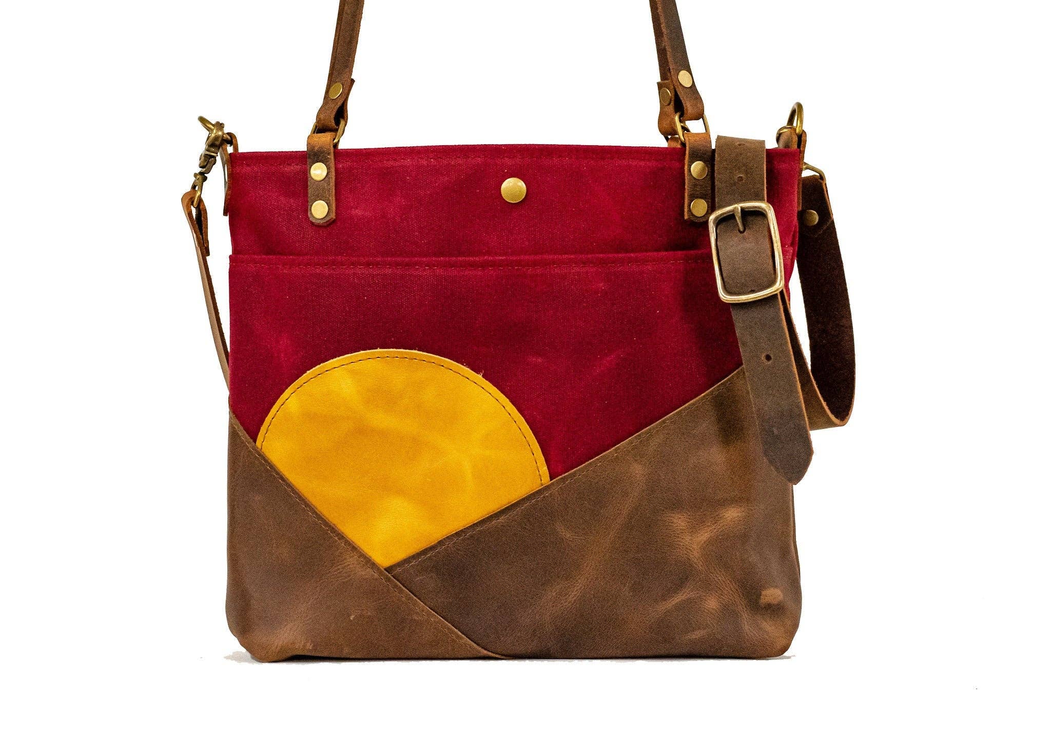 In Blue Handmade - Vendita all'ingrosso Borsa tote - Donna - Borsa Sunrise in tela cerata | Borsa in pelle | Prodotto negli Stati Uniti8