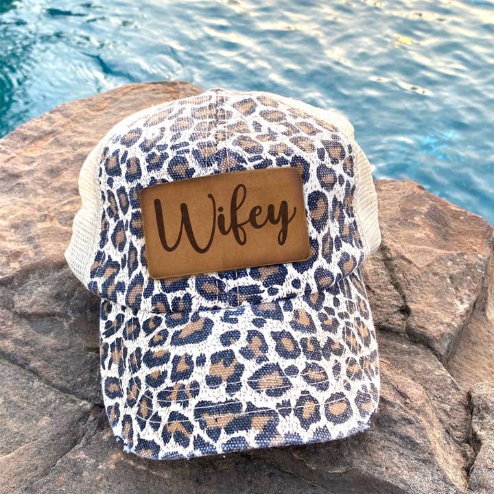 Wifey Leather Patch Hat for wholesale by The Hometown Company