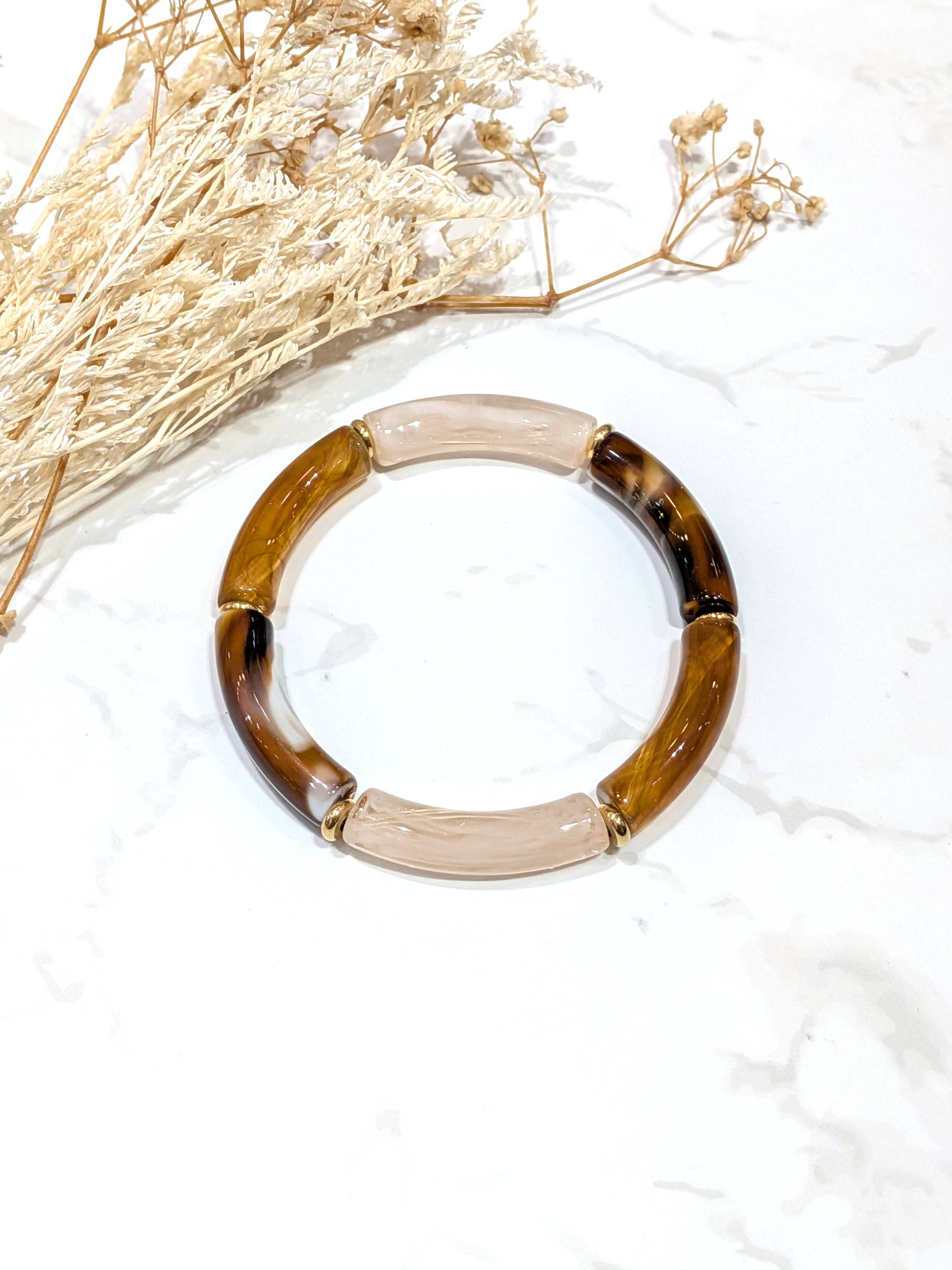 LOLO & YAYA - Wholesale Link & Chain Bracelet - 7mm Elastic Bracelet Kecy Resin2