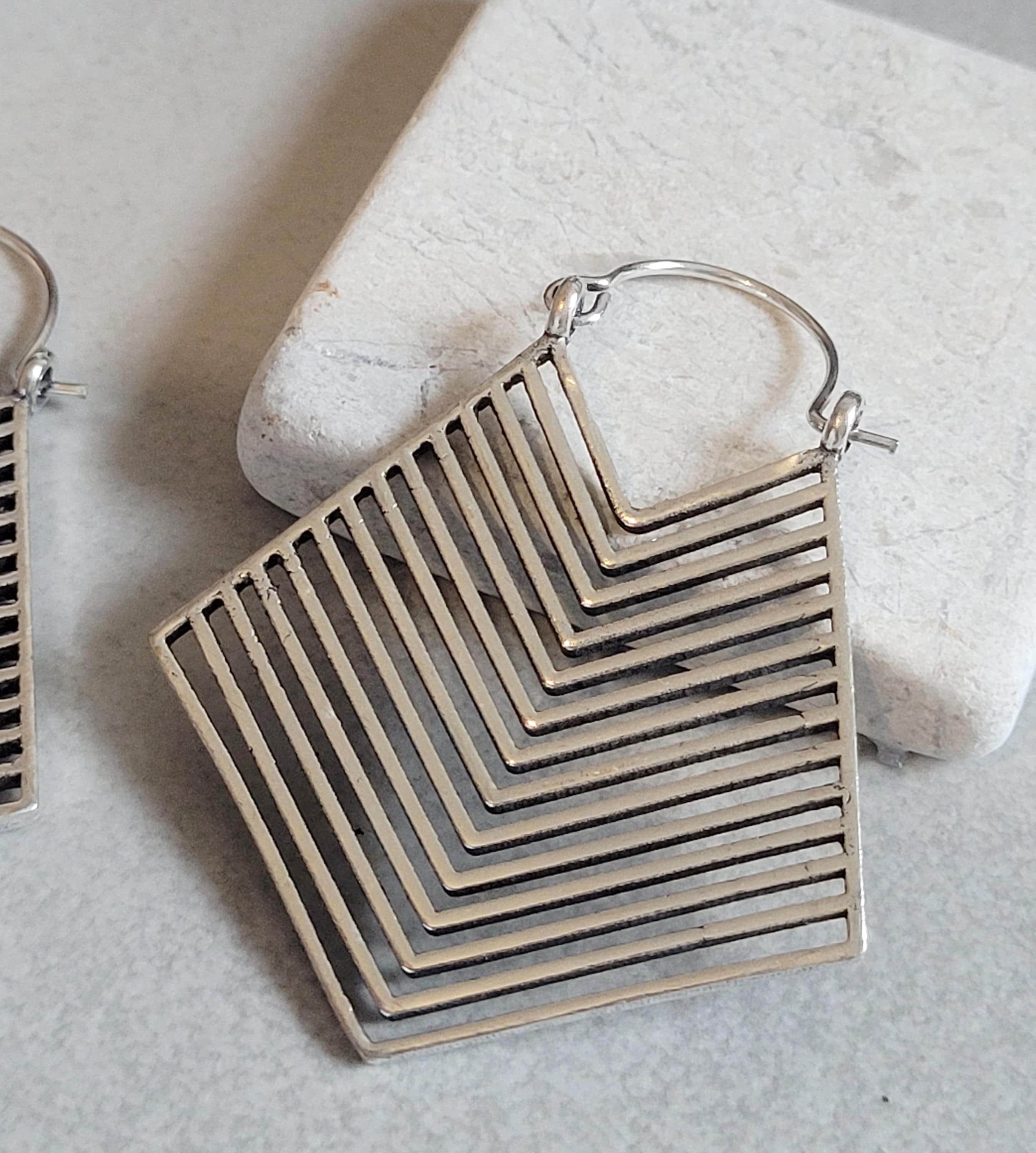 Laboheme – wholesale Dangle earrings – Silver detailed earrings / Art deco style / Aztex jewellery / Gift / Silver earrings / Tribal style / Bohemian jewellery6