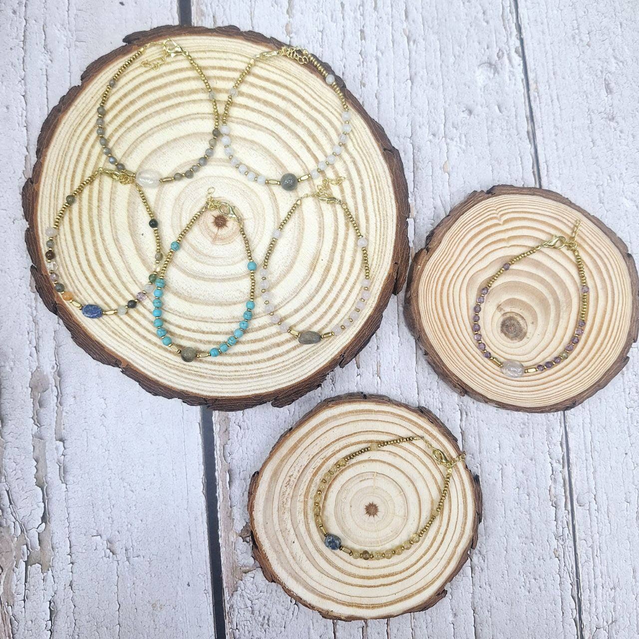 Hecho a mano - Vendita all'ingrosso Bracciale con perline - Bracciale con minerali colorati0