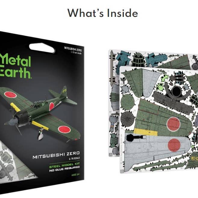 Mitsubishi Zero in color for wholesale by Metal Earth