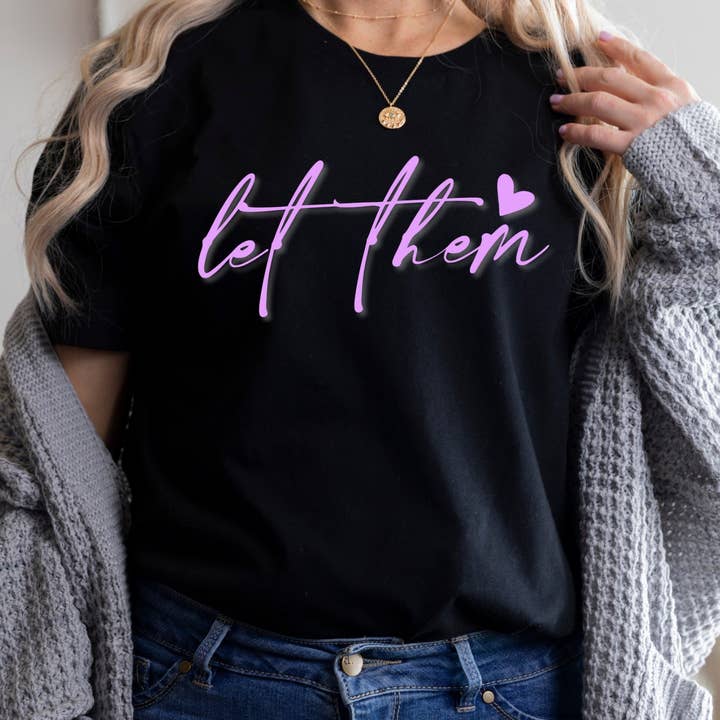 Let Them - Lilac Screen Printed Women's T-Shirt for wholesale by Cash & Drix Wholesale