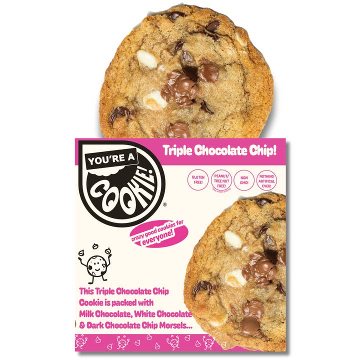 Triple Chocolate Chip Dozen (12) for wholesale by You're a Cookie!