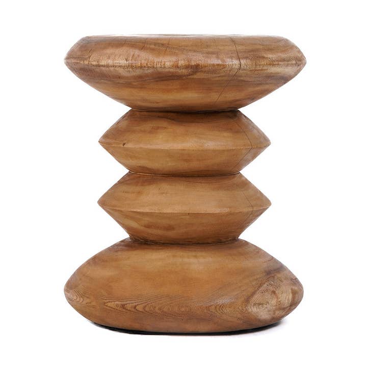 Tabouret The Simi en teck massif pour la vente par Bazar Bizar Living