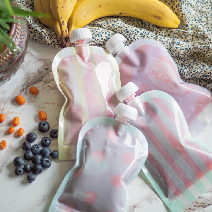 Pochettes réutilisables pour smoothies - 8 pièces pour la vente par AYAVA