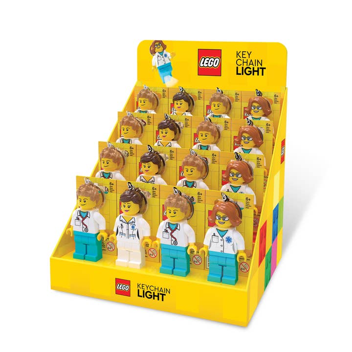LEGO Medical Professionals LED Keychain 16ct Merchandiser for wholesale by Santoki LEGO Lights