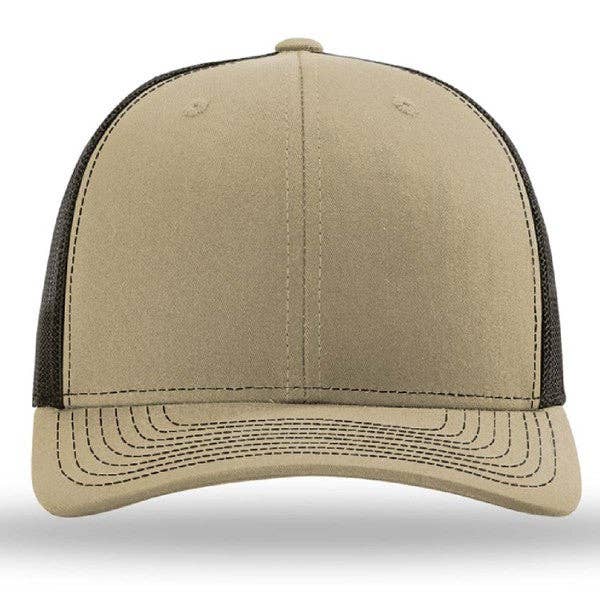 Kodiak Wholesale - Wholesale Trucker Hat - Unisex - Richardson 112 Snapback Trucker Cap - Custom Leather Patch H52
