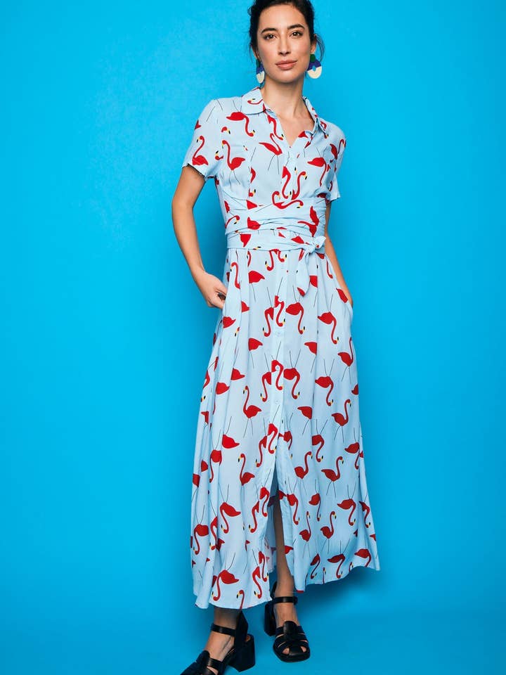 Long Dress Tarifa Light Blue for wholesale by Smile