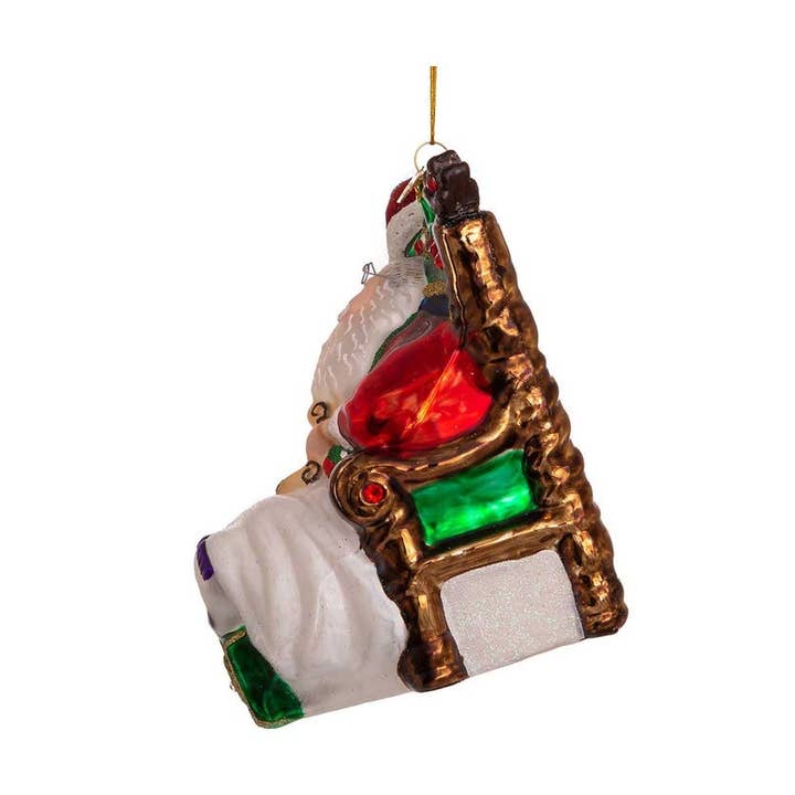 Kurt S. Adler, Inc. - Vente Objets de décoration - 6.25"NBL GM CHAISE DE SANTA +SWRVSKI STN7