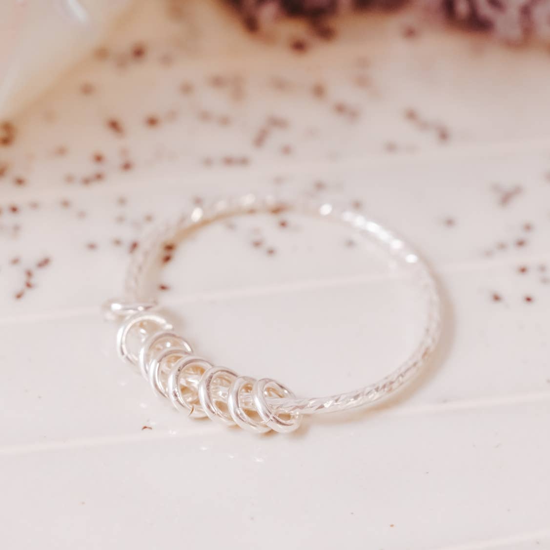 Salt and Sparkle - Wholesale Band/Stacked Ring - Dainty Gold Filled or Sterling Silver Fidget Ring0