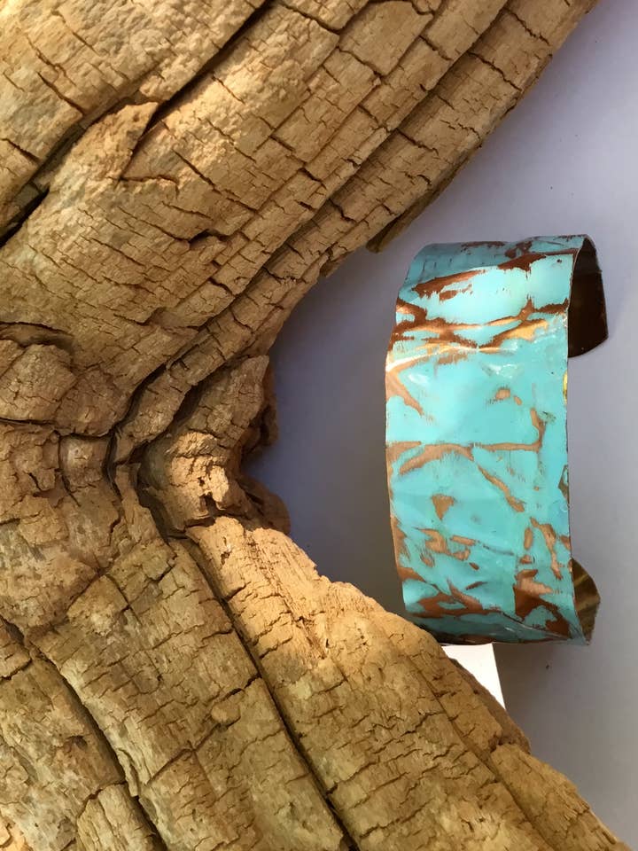 Turquoise 1 inch Cuff for wholesale by Inspire Me Artworks