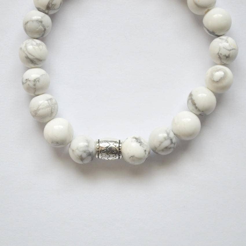 Alora Boutique Inc. - Wholesale Beaded Bracelet - Howlite Gemstone Bracelet | Clarity, Forgiveness and Relaxation | Beaded Stretch Bracelet8
